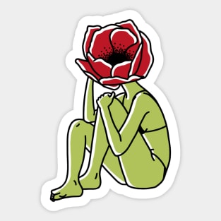 Flower Lady Sticker